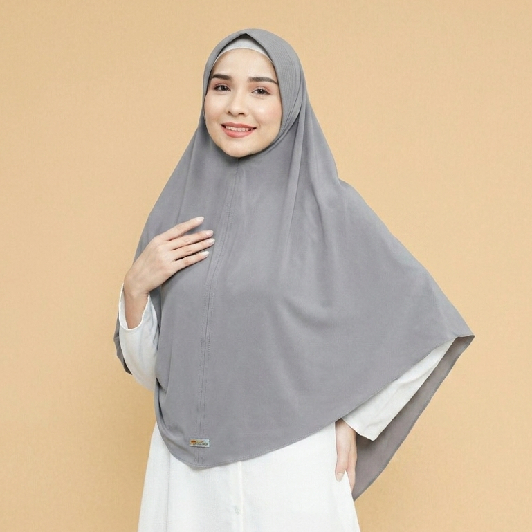 Hijab Bergo Khimar Qisya Extra Large Jersey Pet Khimar Bergo