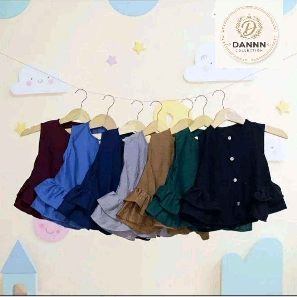 Atasan Anak Perempuan Blouse Korean Style Baju Anak Perempuan bahan crinkle Blouse Anak Perempuan
