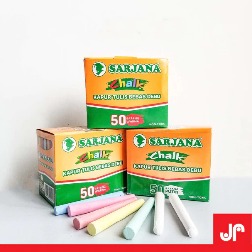 KAPUR SARJANA WARNA PUTIH & WARNA WARNI / KAPUR TULIS / KAPUR PAPAN TULIS KAPUR SEKOLAH