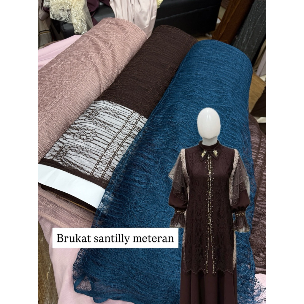 Brukat CHANTILLY meteran / santilly meteran / brokat Santili meteran