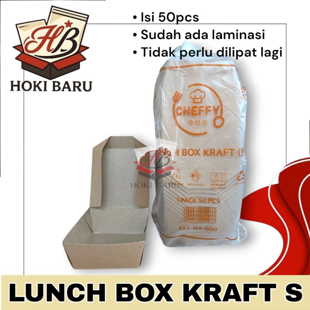 PAPER LUNCH BOX KRAFT S M L FORMING / LUNCH BOX KRAFT S / LUNCH BOX KRAFT M / LUNCH BOX KRAFT L / KO