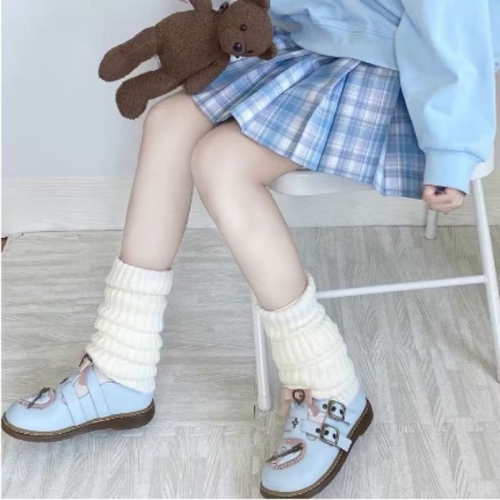 Kaos Kaki Wanita Korea Jepang Style Panjang Penghangat Betis