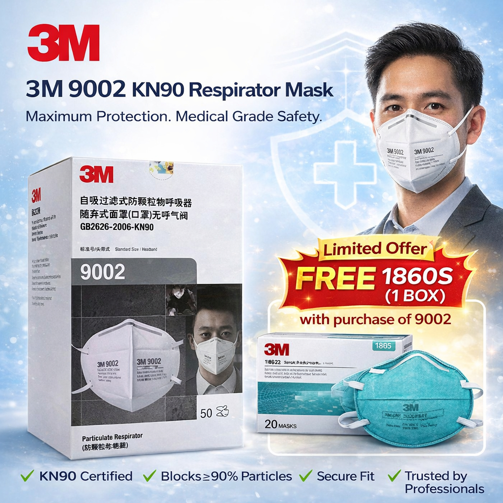 Masker Medis Headloop 9002 N90 KN90 Original isi 50 pcs per box KN95 medis anti bakteri virus