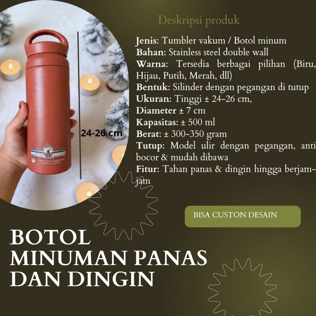 Tumbler Travel / Tumbler vakum / Botol minum,custom
