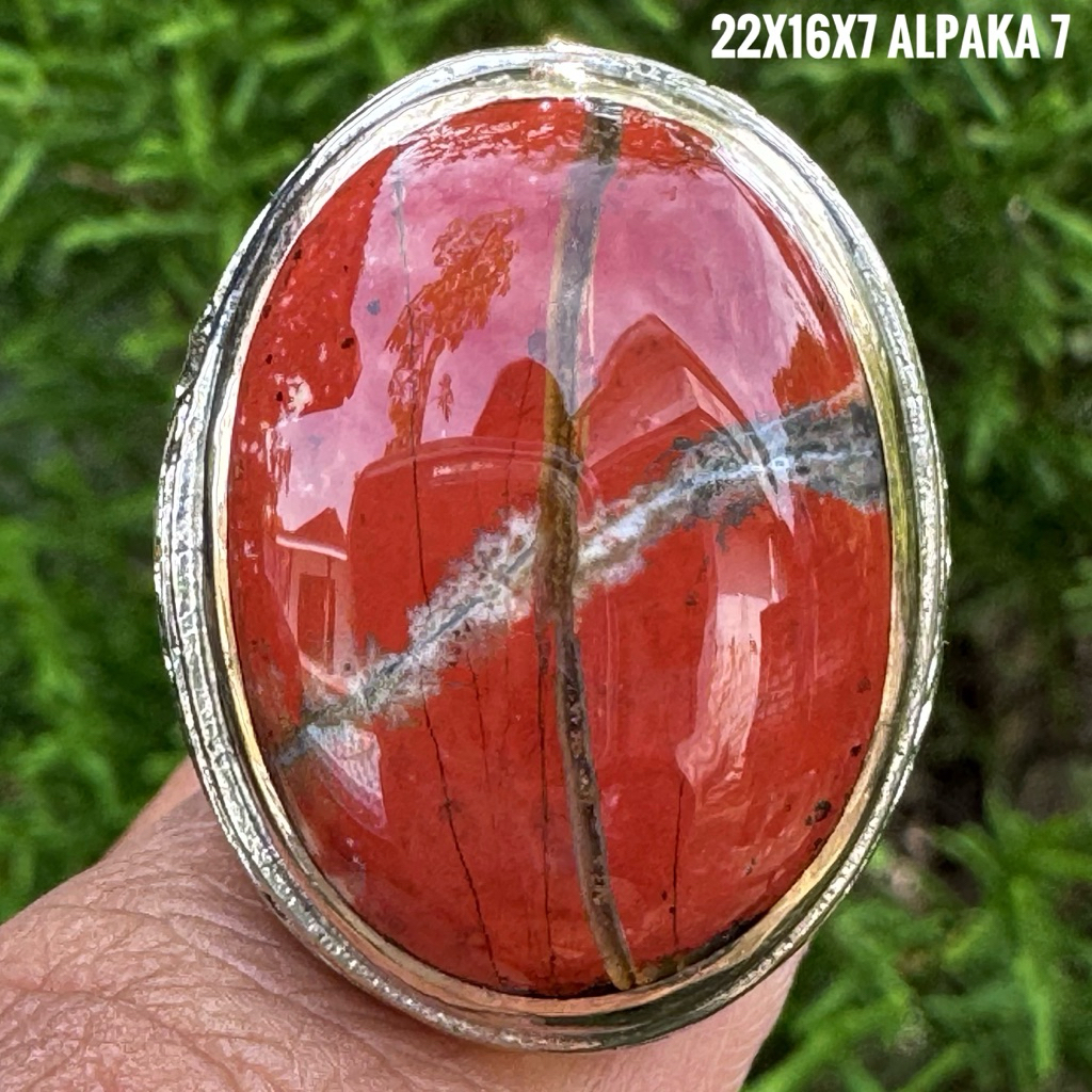 Cincin Batu Akik Natural Tapak Jalak (Asli Alam)