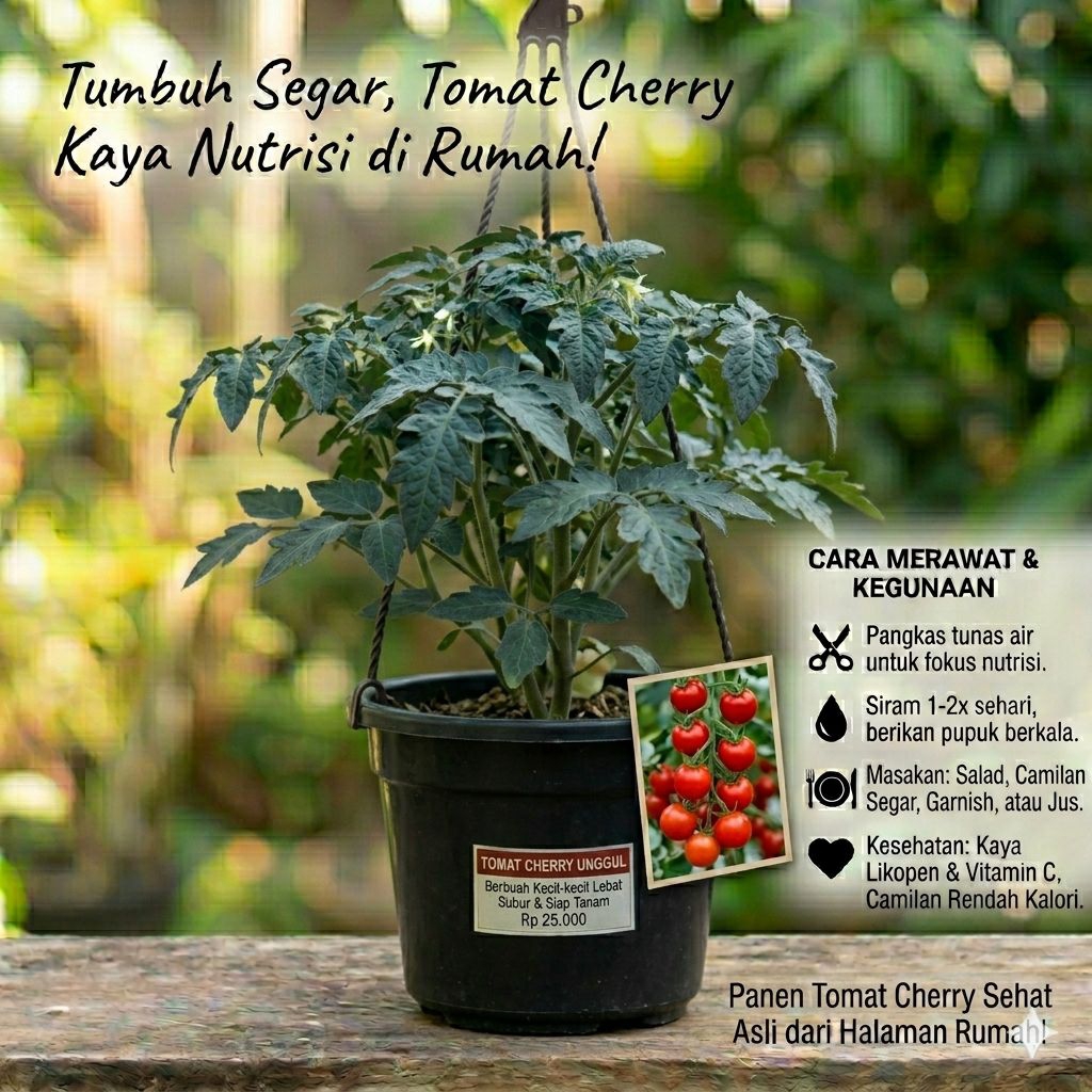 pohon tomat Cherry/tanaman buah tomat/tomat Cherry di pot