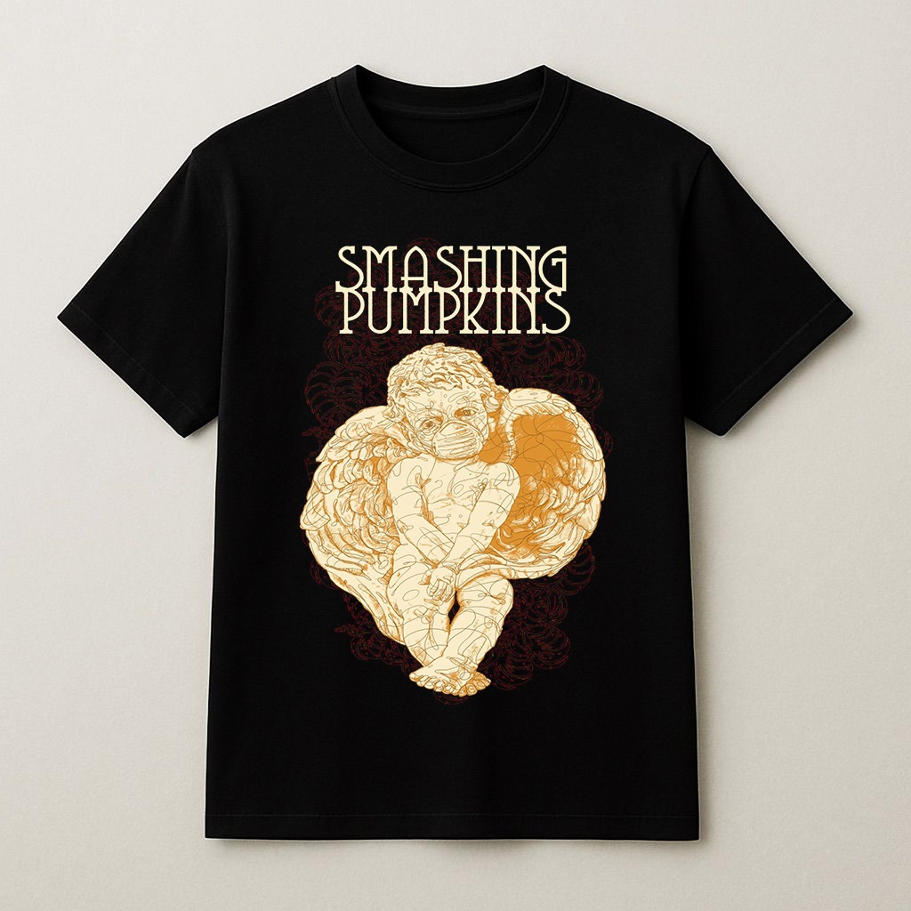 Kaos Band Vintage The Smashing Pumpkins Angel|Heavy Weight