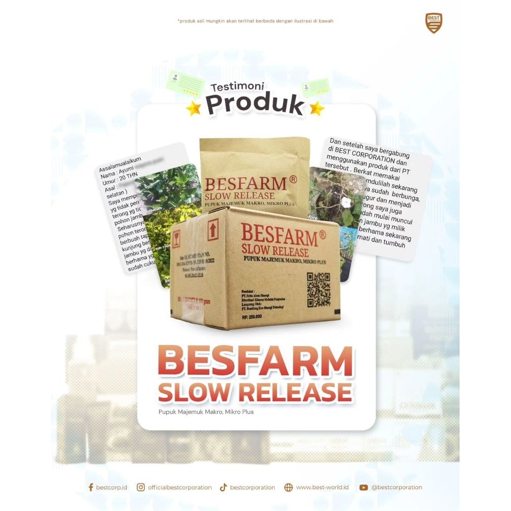 New Bestfarm Slow Release Pupuk Sawit Makro Mikro 1 Dus