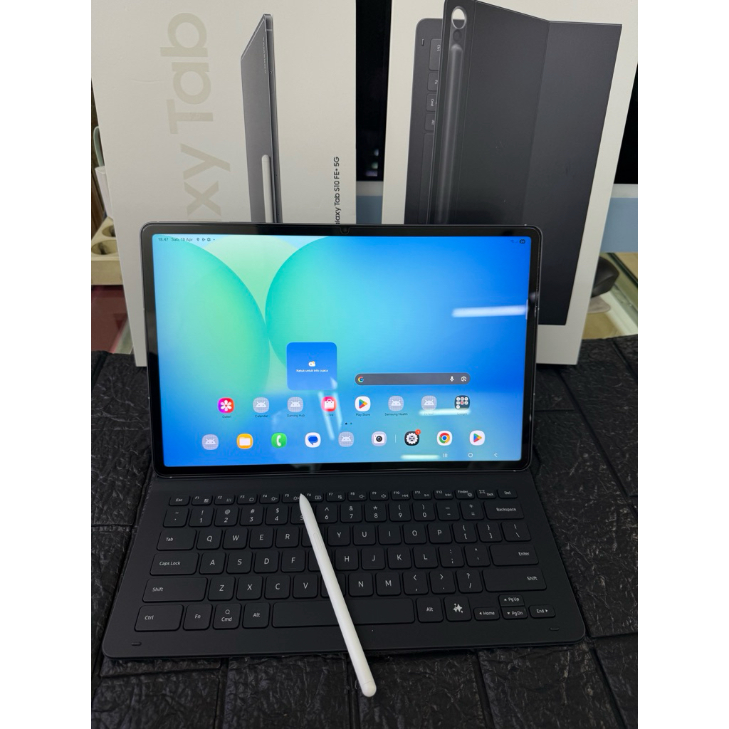 Samsung Galaxy Tab S 10FE+ 5G 12GB/256GB Garansi Resmi sein Second Original Fullset