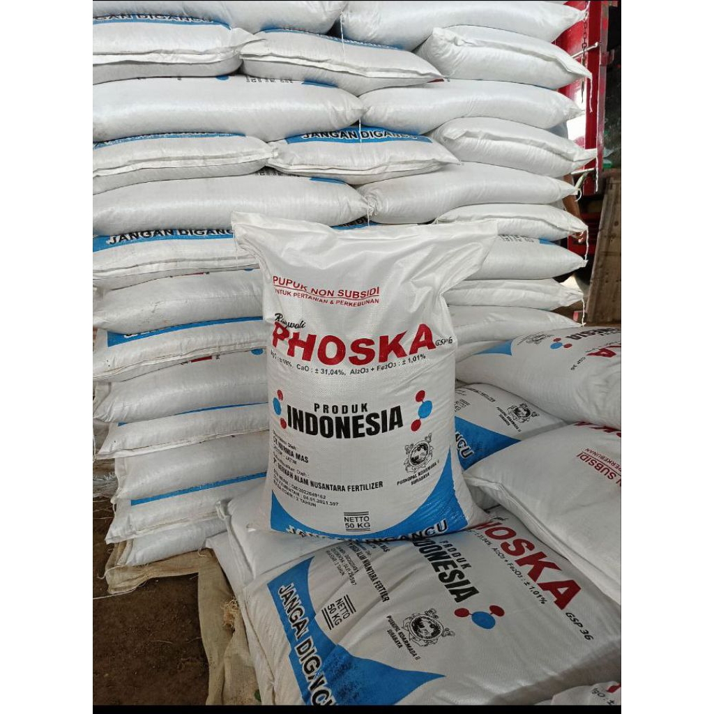 PUPUK PHOSKA 151515 PUPUK PHOSKA PENYUBUR TANAMAN PUPUK PHOSKA RADJAWALI MAS KEMASAN 50KG ASLI