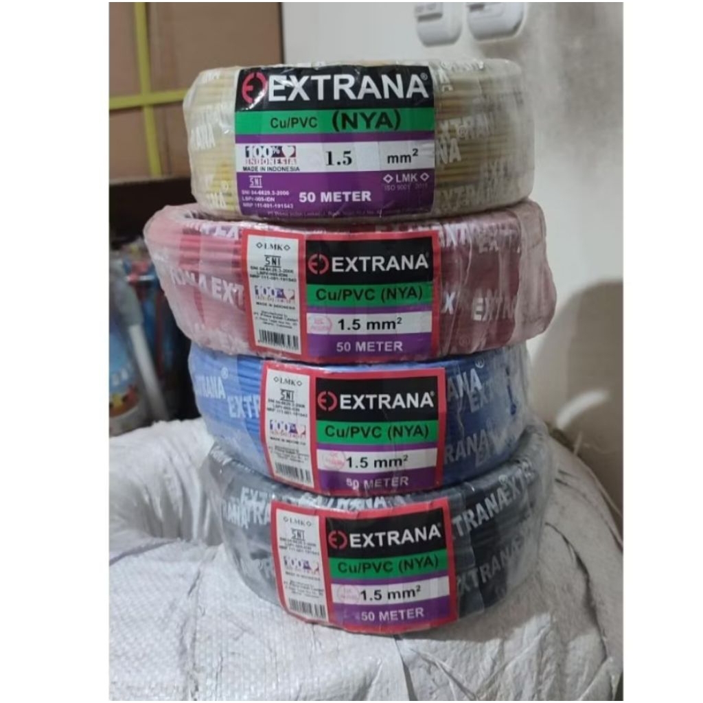 kabel engkel nya extrana ukuran 1.5 eceran per meter