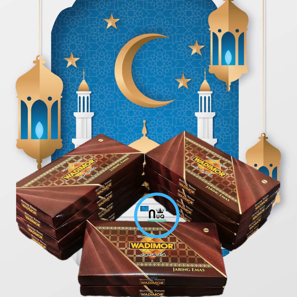 Sarung WADIMOR Asli INDONESIA Jaring EMAS Box Coklat
