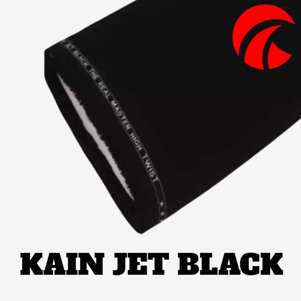 kain jet black bahan celana jas dan rok hightwis jet black