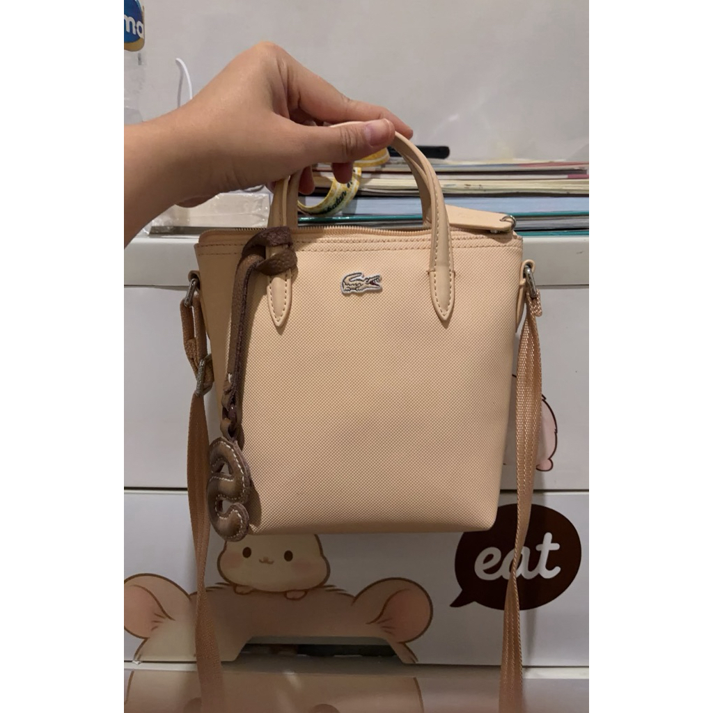 preloved lacoste tote bag mini sling