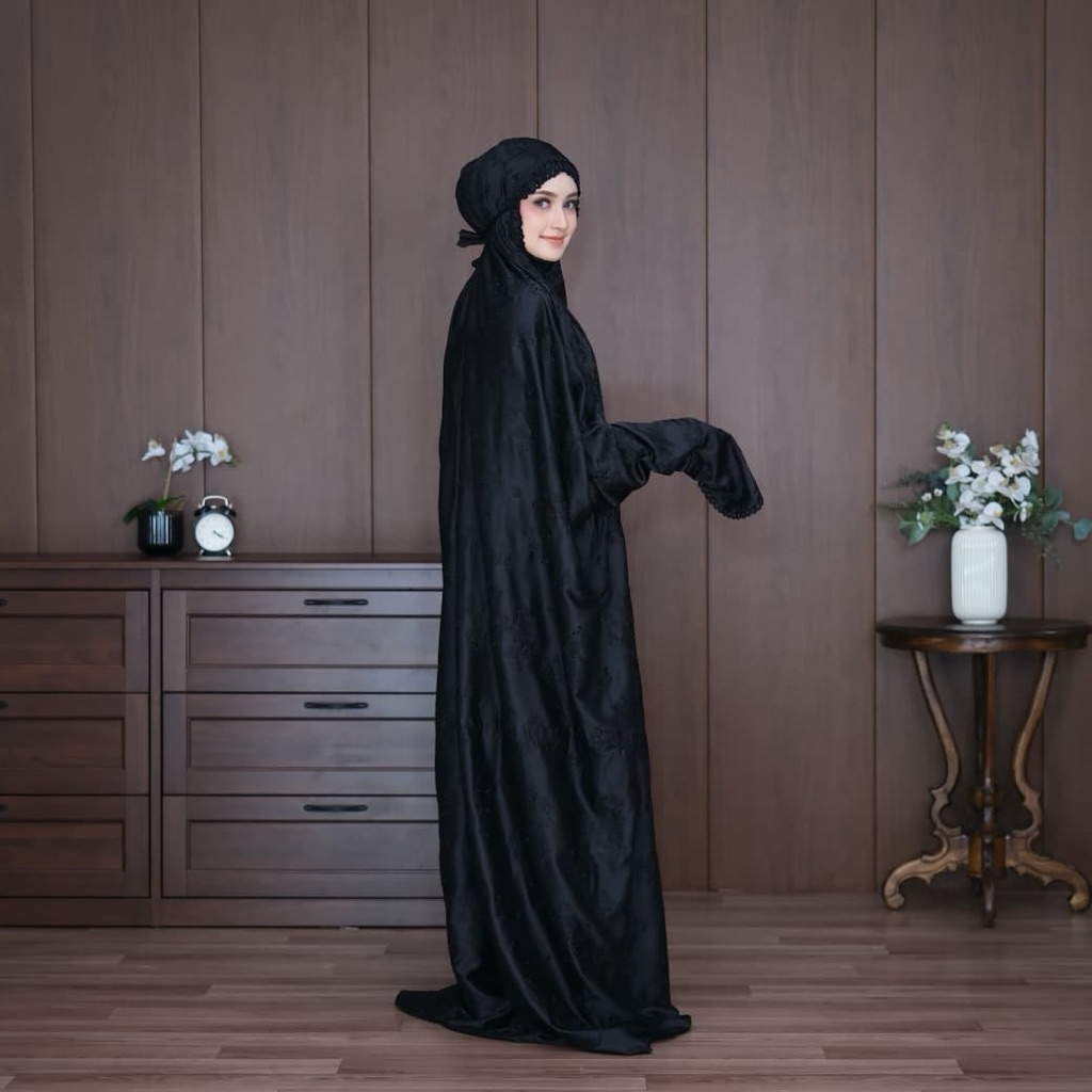Mukena Terusan Premium Hitam