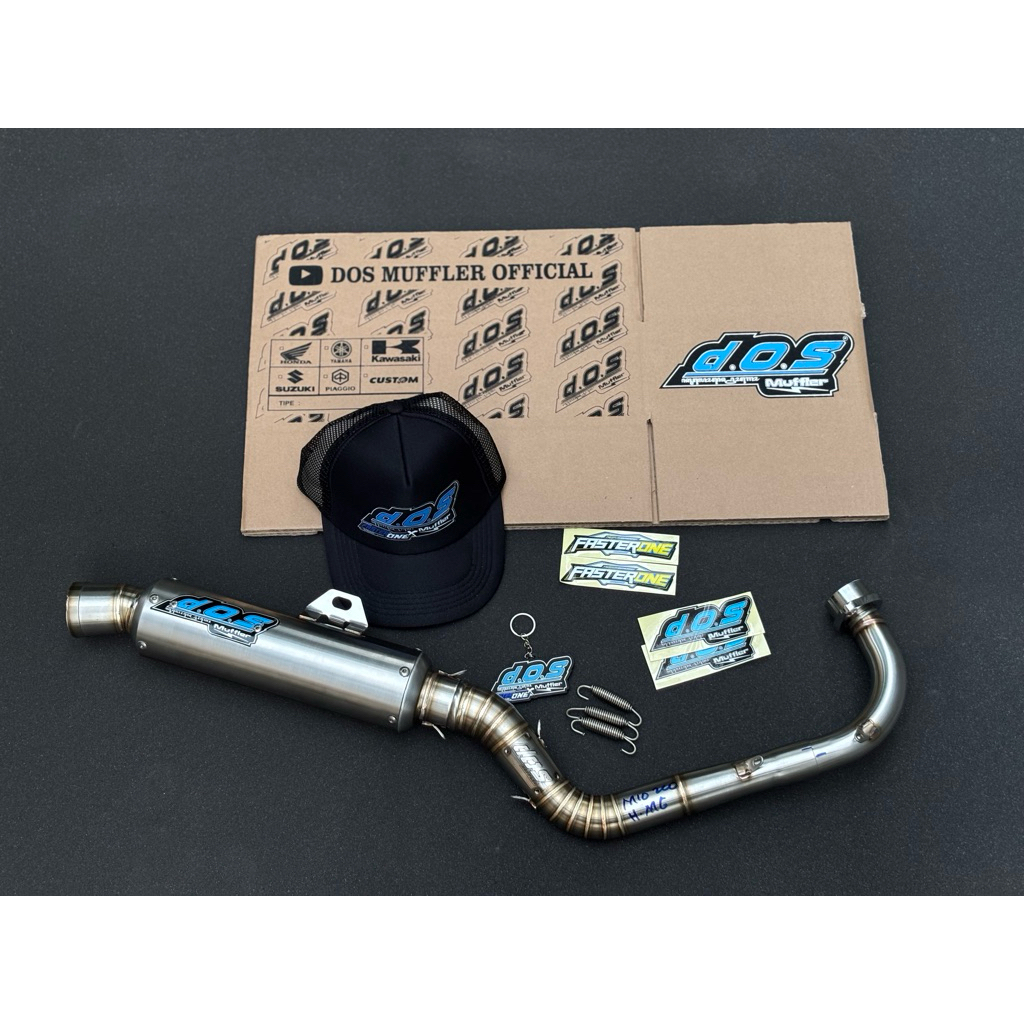 Knalpot DOS MUFFLER ORIGINAL For Mio Sporty Stainless 304 ANTI KARAT