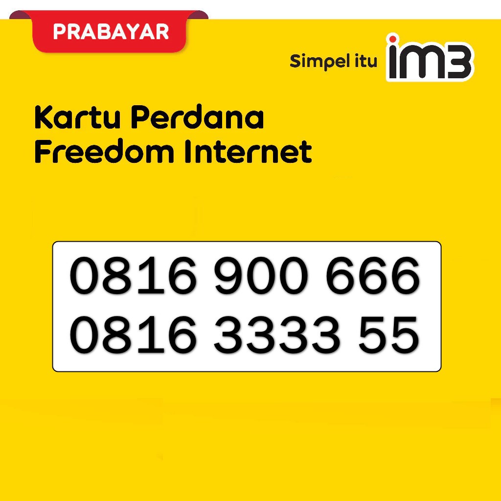 Nomor Cantik im3 Indosat Prabayar 10 Digit Premium