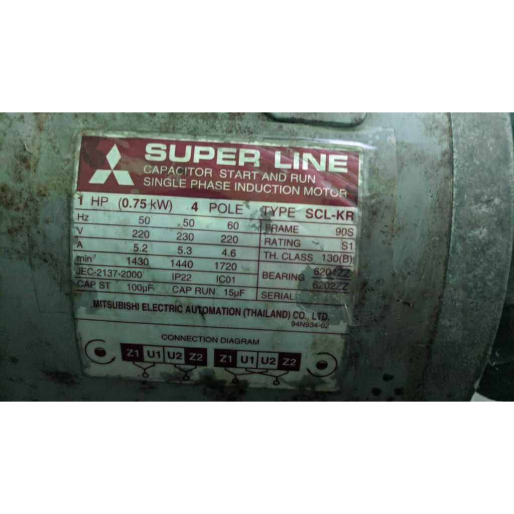 Dinamo Super Line 1 hp 1 phase second/bekas Original