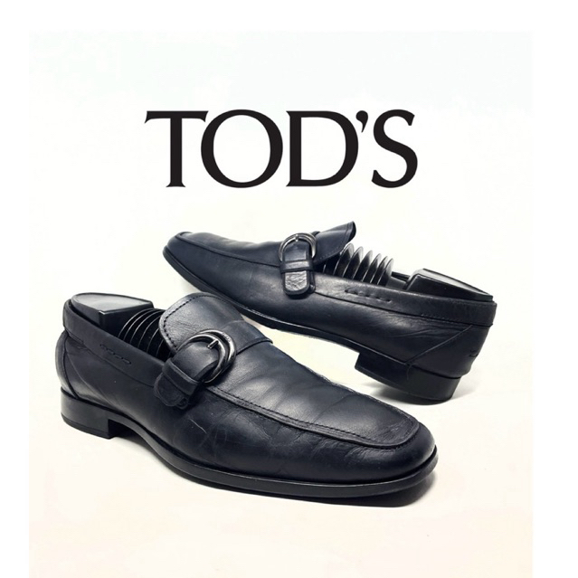 TODS Made in Italy Sepatu formal loafer pria kulit mewah