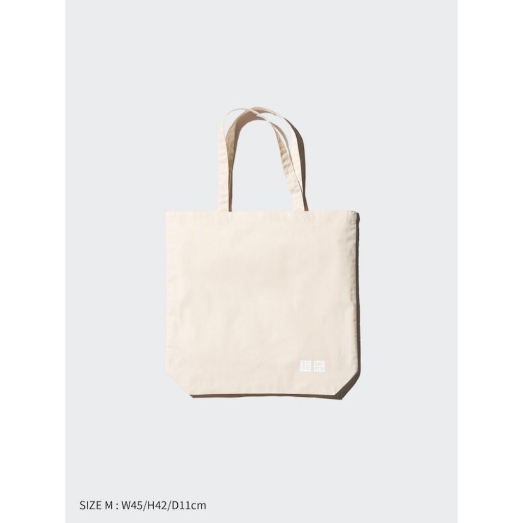 ‼️TERMURAH‼️ Tas Reusable 100% Katun Canvas Kanvas Tote Bag Unisex Original Jastip UNIQLO