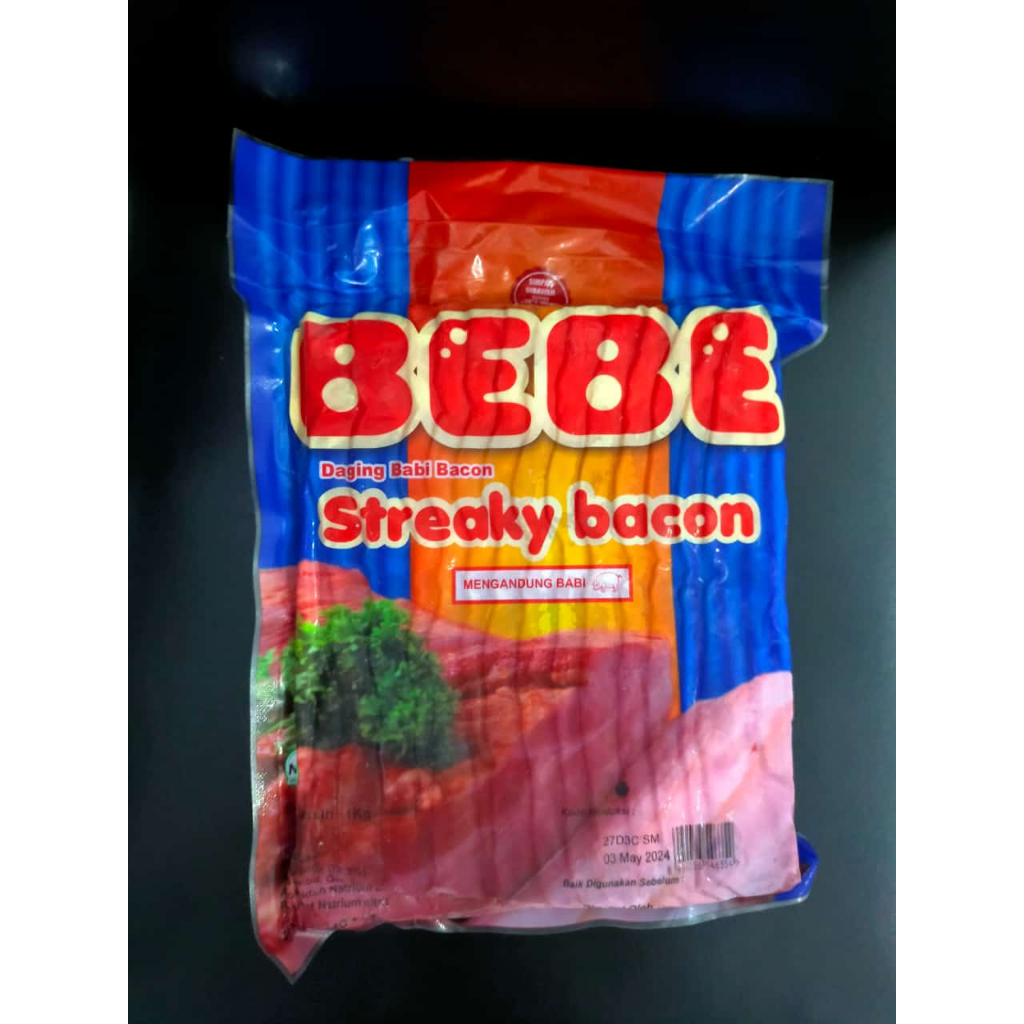 Bebe Streaky Pork Bacon 1 kg