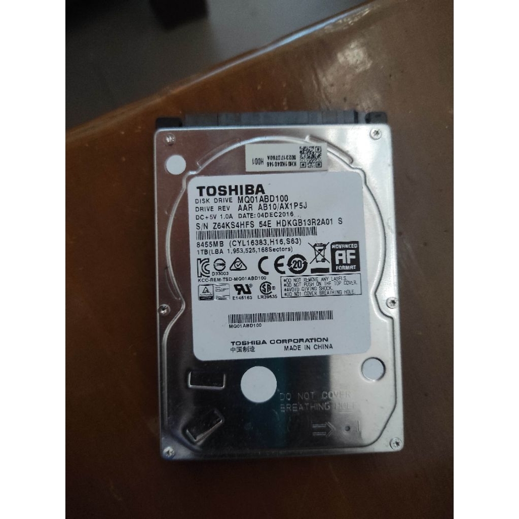 Hardisk Laptop 1Tera