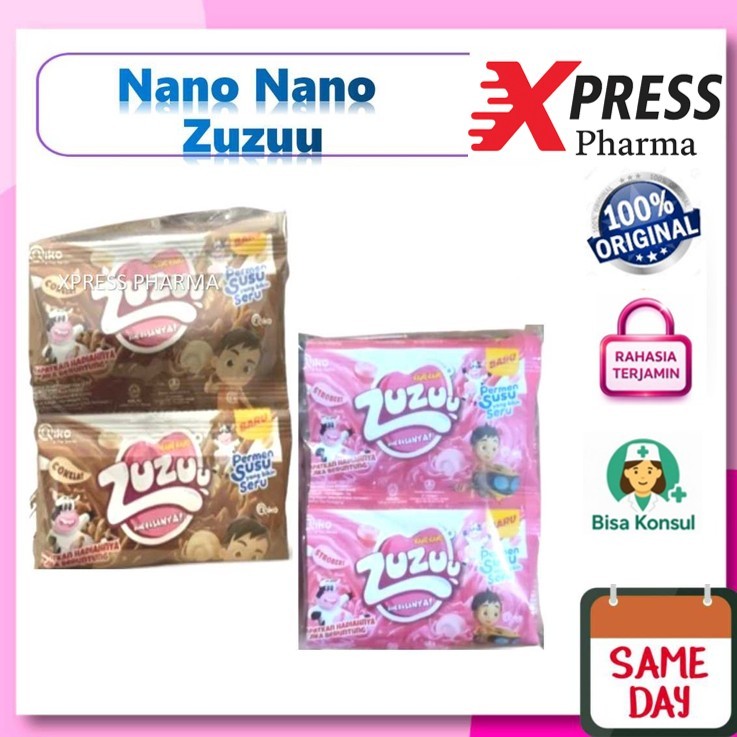 XPRESS  Permen Nano Nano Zuzuu Coklat Nano Zuzuu Strawberry Zuu-Zuu Nano Zu Zu ZuZu Susu Suzu Zusu