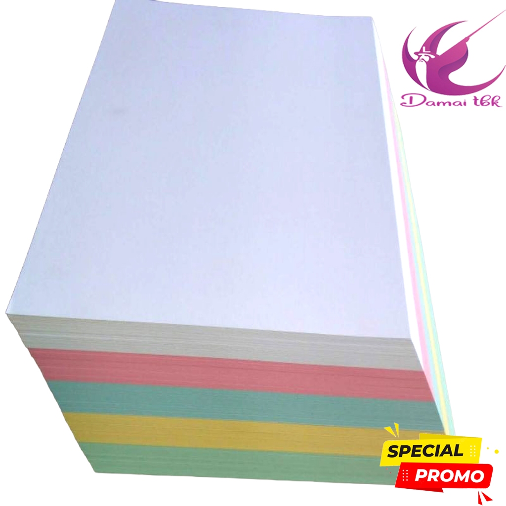 (20 Lembar) Kertas Manila Warna Pastel A4 160 Gsm - Kertas Gambar Warna A4 160gsm - Manila Pindo A4 