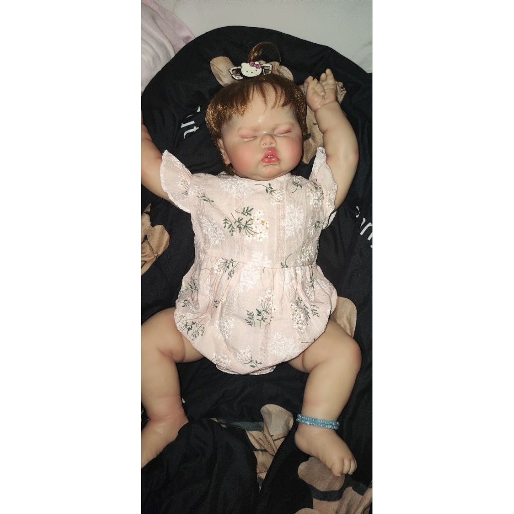 Boneka Reborn Baby Doll Chubby Sleeping 60cm
