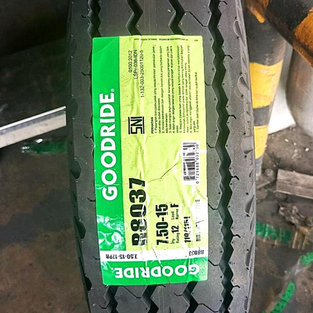 Ban Truk Engkel 750 15 GOODRIDE R8037 Ban Luar 750-15/7.50-15 12PR Nylon/Bias Tube Type Ban Luar Tru