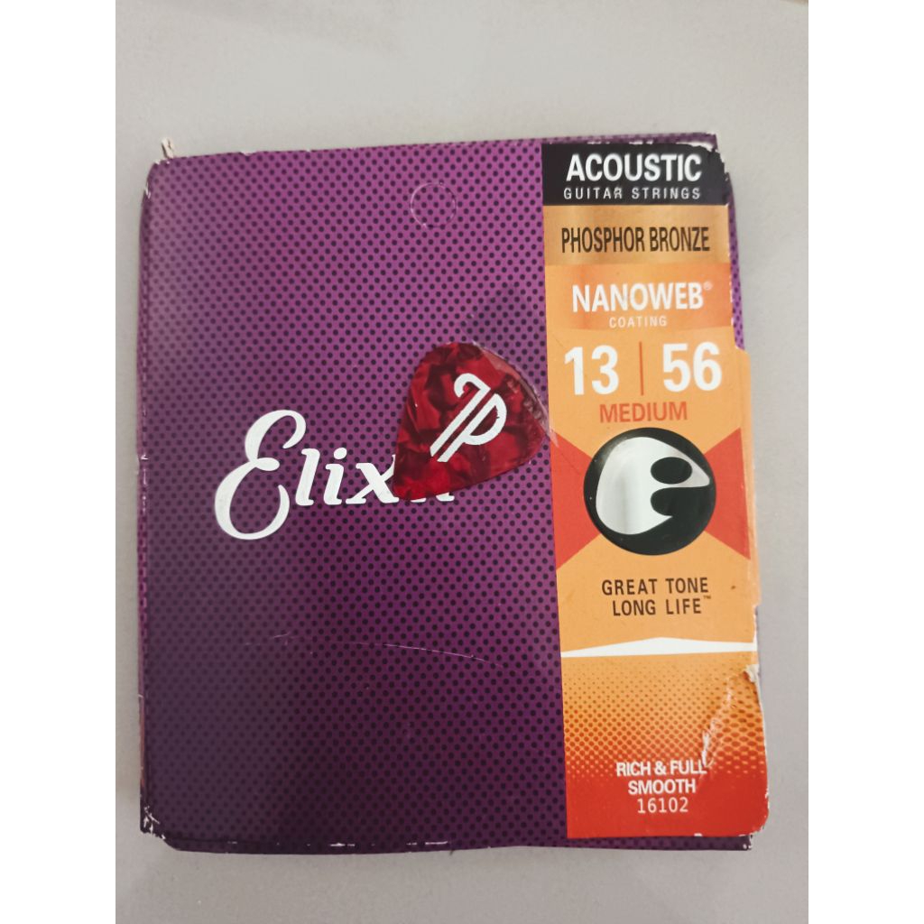 senar gitar acoustic Elixir 1 set no 013-056(baca deskripsi)
