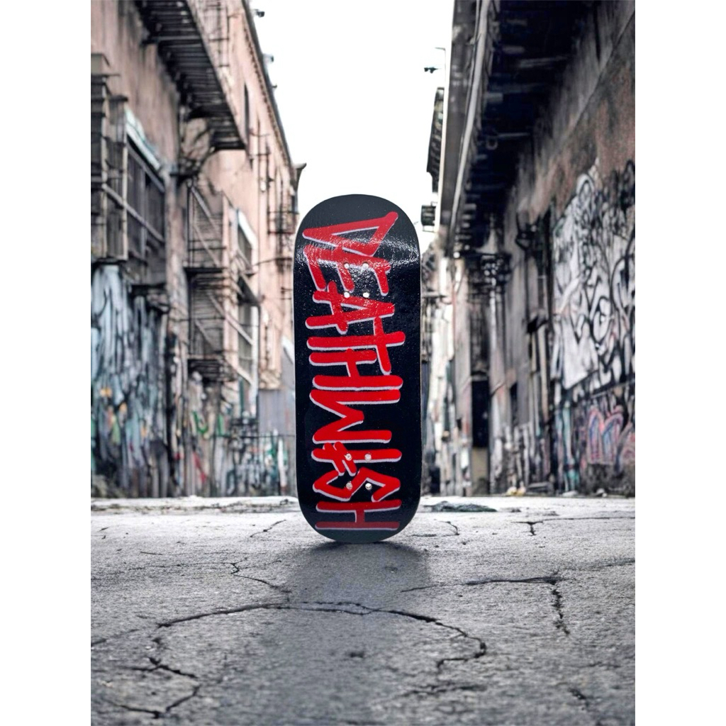 Deck fingerboard DEATHWISH skateboard 32mm 34mm kayu veneer maple pro shape