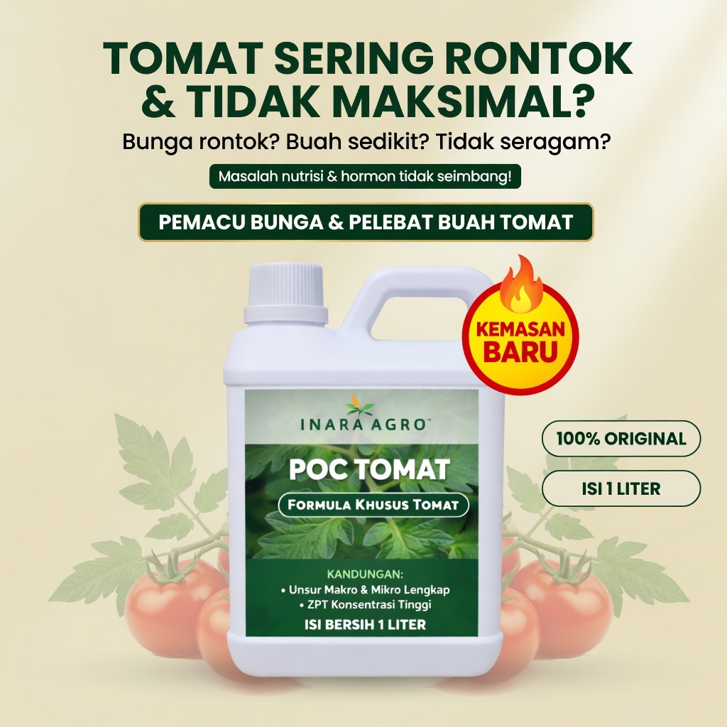 POC Tomat Pupuk Cair Tomat Booster Nutrisi Tanaman Perangsang Buah Lebat Berkualitas 1 LITER
