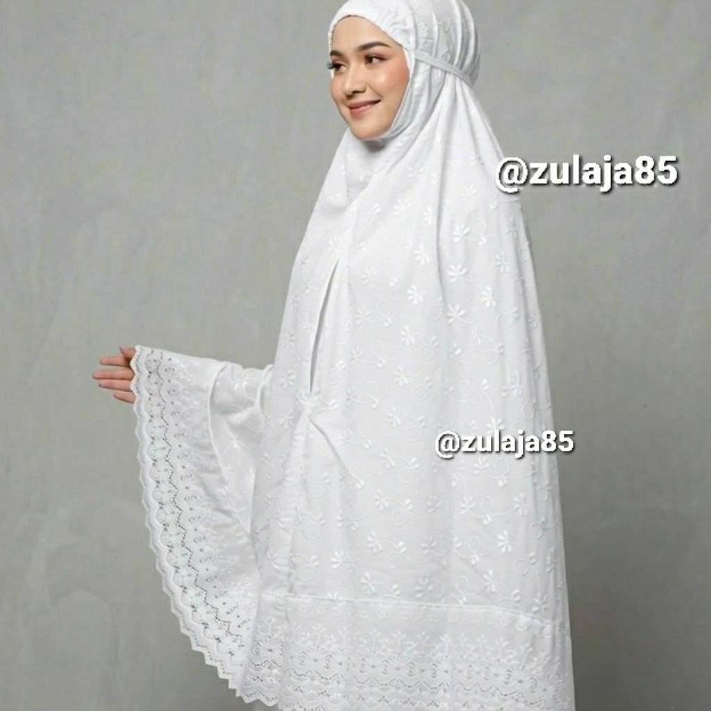 Kerudung Jumbo Haji Kantong Depan Paris Bordir Premium / Bergo Haji Jumbo Saku Depan / Perlengkapan 