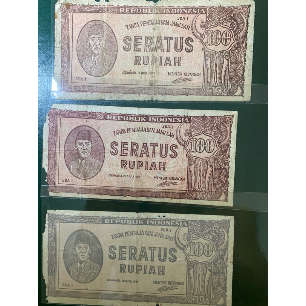 Koleksi Uang Kono 100 Rupiah ORI III 1947
