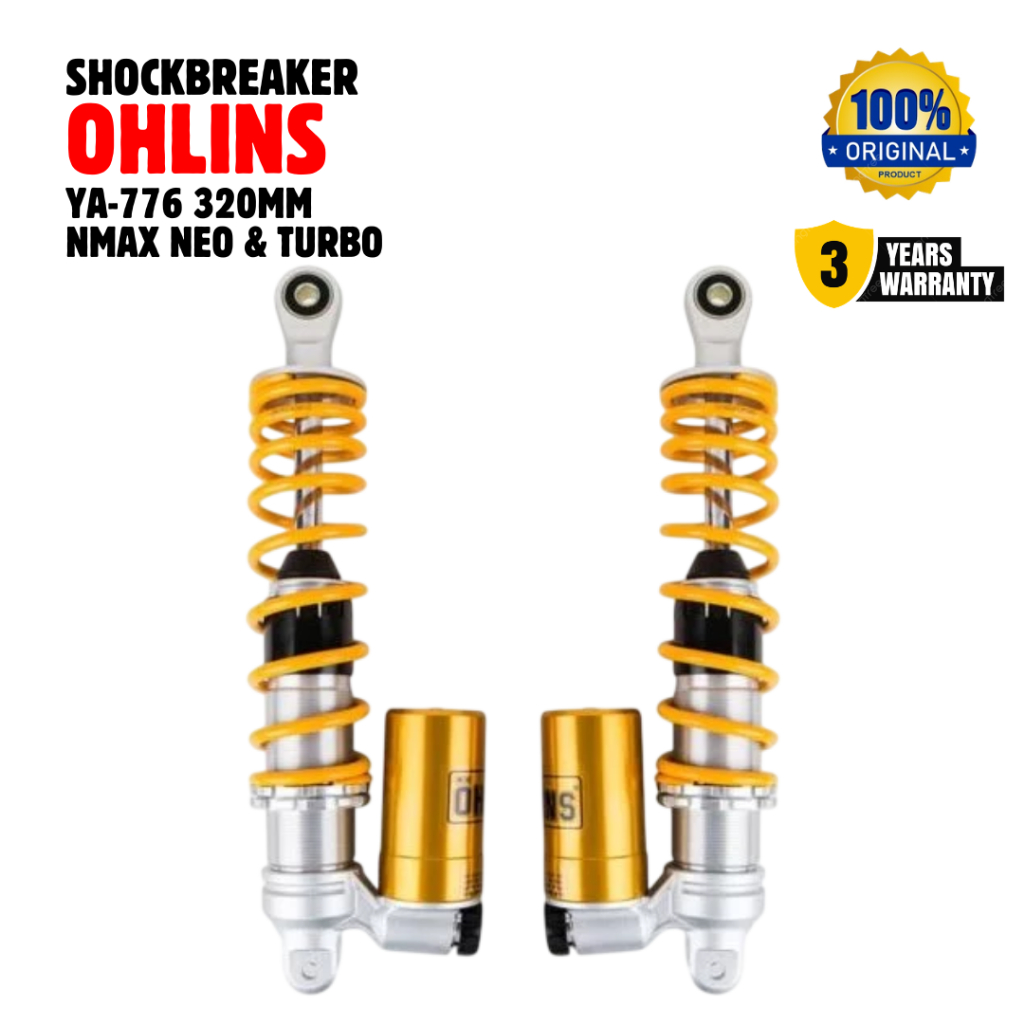 Shock Belakang Shockbreaker Ohlins YA 776 Costum For Yamaha Nmax Turbo/Nmax Neo Original Product