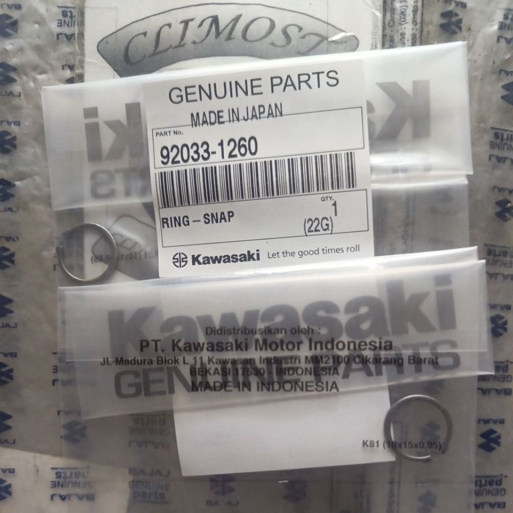 RING SNAP RASIO NINJA 150R RR SS RING CIRCLIP SNAP TRANSMISI NINJA 150RR S150SS RR OLD NEW 92033-126