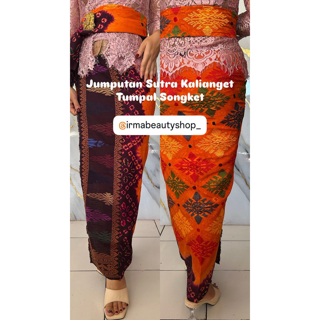 Ready Jumputan Sutra Tumpal Songket Set Sld