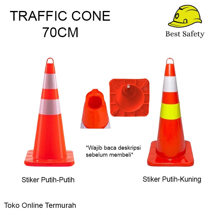 Safety Traffic Cone 70 cm / Kerucut Lalu Lintas 70 cm