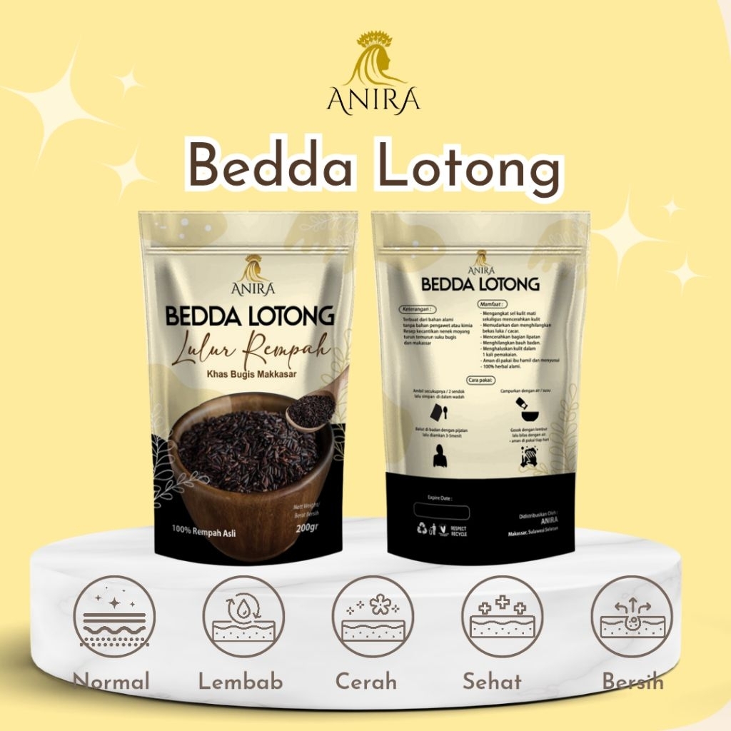 LULUR REMPAH BEDDA LOTONG BUBUK ( KERING )200gram