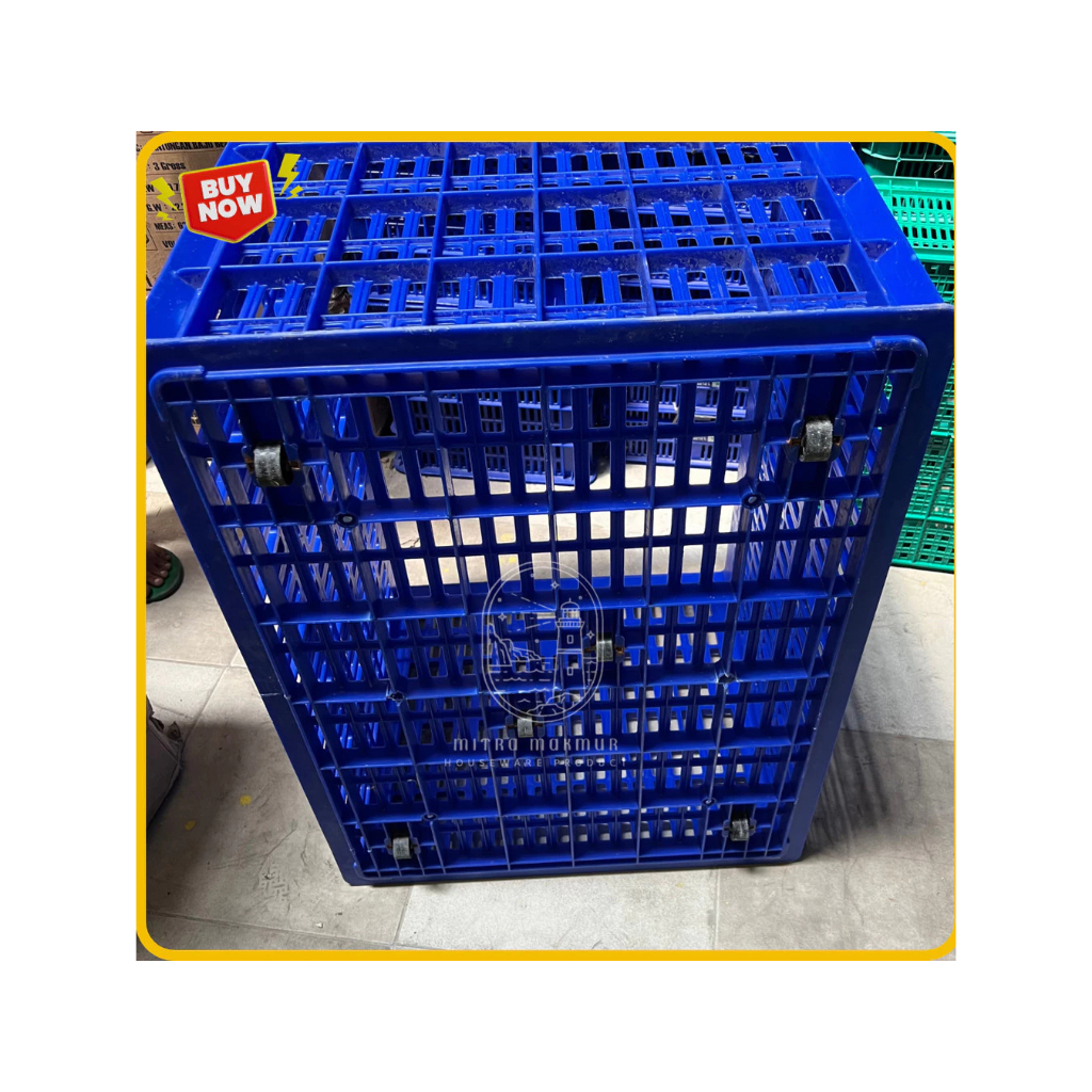 KERANJANG INDUSTRI JUMBO 9911 2225 LR / CONTAINER INDUSTRI RODA / KRAT PLASTIK JUMBO