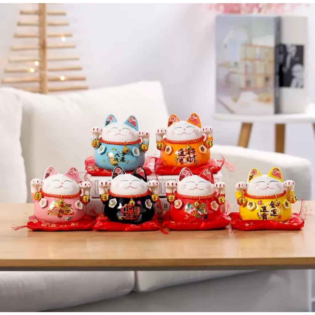 A0060 | JEEA | Lucky cat money box decoration | Tempat penyimpanan uang mini | Celengan motif kucing