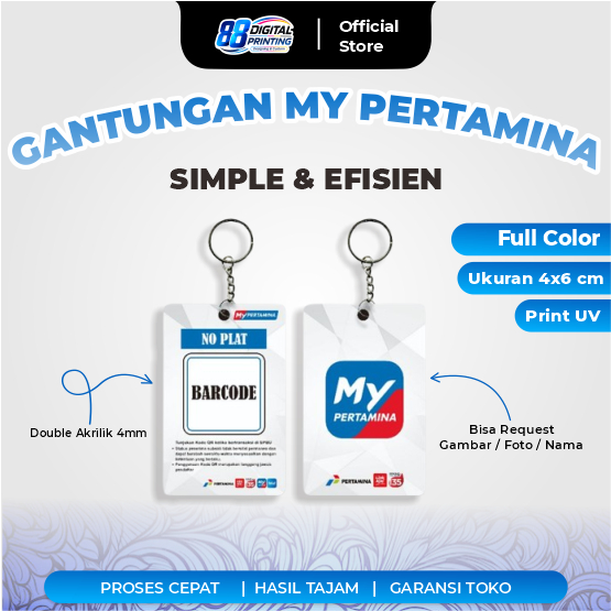 Ganci QR Pertamina / Gantungan Barcode Pertamina / Barcode Pertamina Akrilik / Ganci my Pertamina