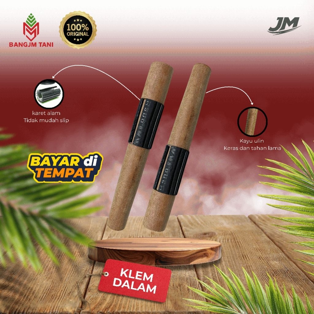 Klem Dalam Pipa Egrek Kayu Ulin Cincin Karet Alam
