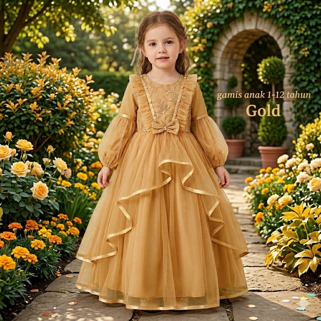 Baju pesta/gaun/gamis pesta anak mewah princess