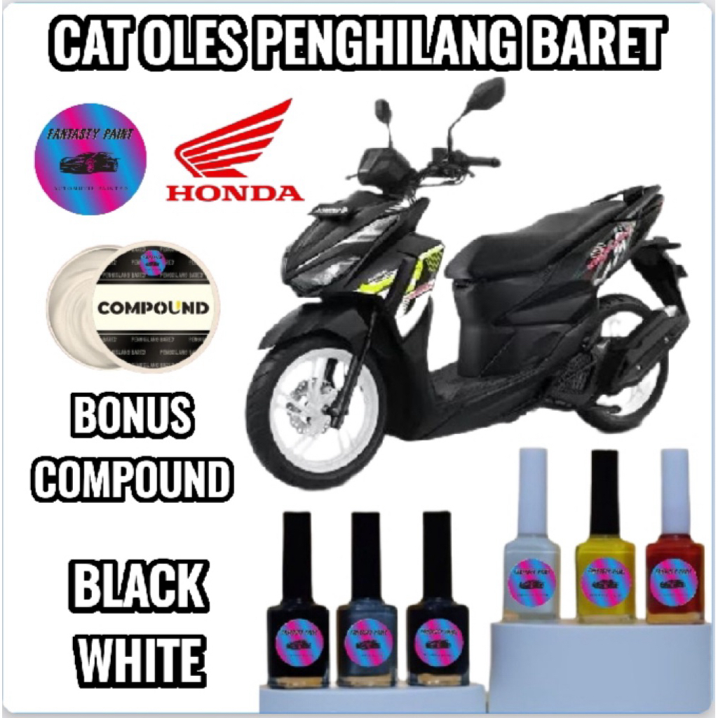 CAT OLES PENGHILANG BARET MOTOR HONDA VARIO STREET 125 NEW 2026 CBS & ABS WARNA BLACK WHITE HITAM DO