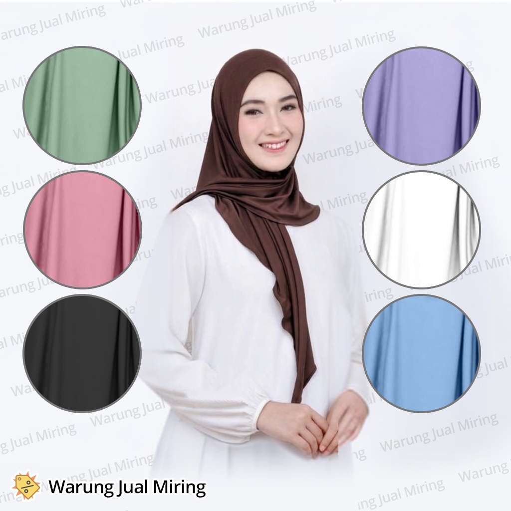 Hijab Segitiga Instan Jersey Dewasa Remaja Pashmina Kerudung Jilbab Pashtan Pastan Bergo Murah Serut