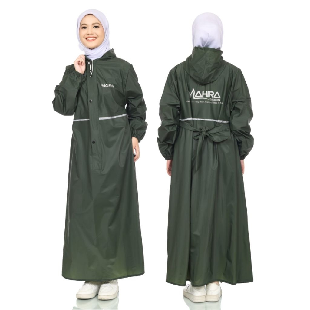 Jas Hujan Gamis Wanita Mantel Gamis Wanita Bahan PVC by MAHIRA
