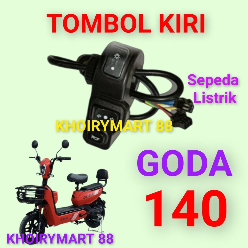 tombol kiri goda 140 saklar sein bel lampu sepeda listrik goda 140