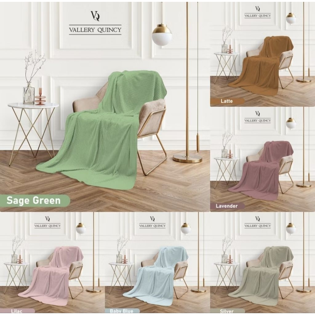 VALLERY QUINCY - selimut polos uk 160x200 vallery quincy